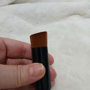 CHANEL Makeup Brush with Black Handle and Brown Bristles